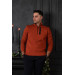 Slimfit Half Fisherman Zipper Detailed Men's Knitwear Sweater