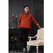 Slimfit Half Fisherman Zipper Detailed Men's Knitwear Sweater