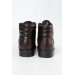 Smart Shearling Lace-Up Genuine Leather Leather Sole Men's Boots