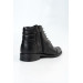 Smart Shearling Lace-Up Genuine Leather Leather Sole Men's Boots