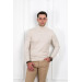 Woolen World Turtleneck Regular Fit Patterned Men's Sweater