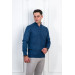 Woolen World Zippered Half Fisherman Regular Fit Patterned Men's Sweater