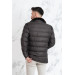 Collar Shearling Regular Fit Men's Chimney Coat