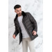 Collar Shearling Regular Fit Men's Chimney Coat