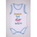 Bodysuit For Newborn Babies Made Of Cotton With A Writing Print