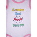 Bodysuit For Newborn Babies Made Of Cotton With A Writing Print