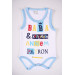Bodysuit For Newborn Babies Made Of Cotton With A Writing Print