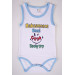 Bodysuit For Newborn Babies Made Of Cotton With A Writing Print