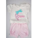 Strawberry Patterned Love Embroidered Baby Girl Shorts Suit