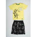 Kids With Dinosaur Print Cotton Shorts Suit