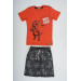 Kids With Dinosaur Print Cotton Shorts Suit