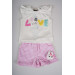 Baby Girl Suit With Rabbit Checked Shorts
