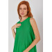 Green Sleeveless Skirt A-Line Back Zipper Dress