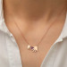 Gms Mother Child Hand Women Silver Necklace