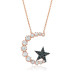 Gms Crescent Star Women's Silver Necklace