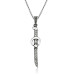 Crescent Star Sword Men's Silver Necklace