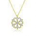 Gms Baguette Stone Snowflake Women's Sterling Silver Necklace