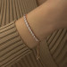 Gms Baguette Stone Waterway Elevator Silver Bracelet