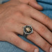 Gms Anchor Detailed Compass Men's Silver Ring