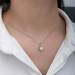 ​Gms Floral Patterned Women's Sterling Silver Necklace