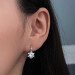 ​Gms Flower Patterned Women's Silver Earrings