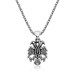 Gms Double Headed Eagle Men's Sterling Silver Necklace