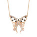 Gms Patterned Butterfly Women's Silver Necklace
