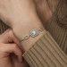 Gms Rectangular Baguette Silver Bracelet
