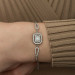 Gms Rectangular Baguette Silver Bracelet