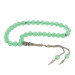 Gms Natural Stone Silver Jade Stone Rosary With Metal Tassels