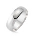 Flat Curved Silver Wedding Ring - 6 Mm