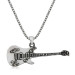Gms Electric Guitar Men's Silver Necklace