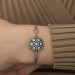Gms Diamond Mounted Silver Bracelet