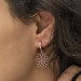 Gms Geometric Patterned Women's Silver Earrings