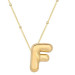 Gold Balloon Letter F Women's Sterling Silver Necklace