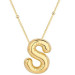 Gold Balloon Letter S Women's Sterling Silver Necklace