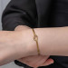 Gms Gold Wish Knot Knitted Women's Sterling Silver Bracelet