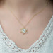 Gms Gold Snow Flower Women's Silver Necklace