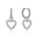 Gms Ring Heart Women's Silver Earrings
