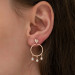 Gms Heart Detailed Hoop Women's Silver Earrings