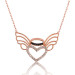 Gms Heart Angel Wing Women's Sterling Silver Necklace