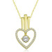 Gms Heart Solitaire Silver Women's Necklace