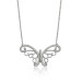 Gms Butterfly Women's Silver Necklace