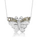 Gms Butterfly Dear Mom Ladies Silver Necklace