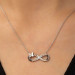 Gms Butterfly Infinity Women's Sterling Silver Necklace