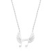 Gms Musical Note Wings Women's Silver Necklace