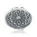 Gms Oval Silver Hand Mirror With Daisy Motif Cover