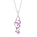 Gms Pink Three Hearts Women's Silver Necklace