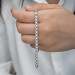 Sequin Chain Women Silver Bracelet