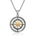 Compass Men's Silver Necklace